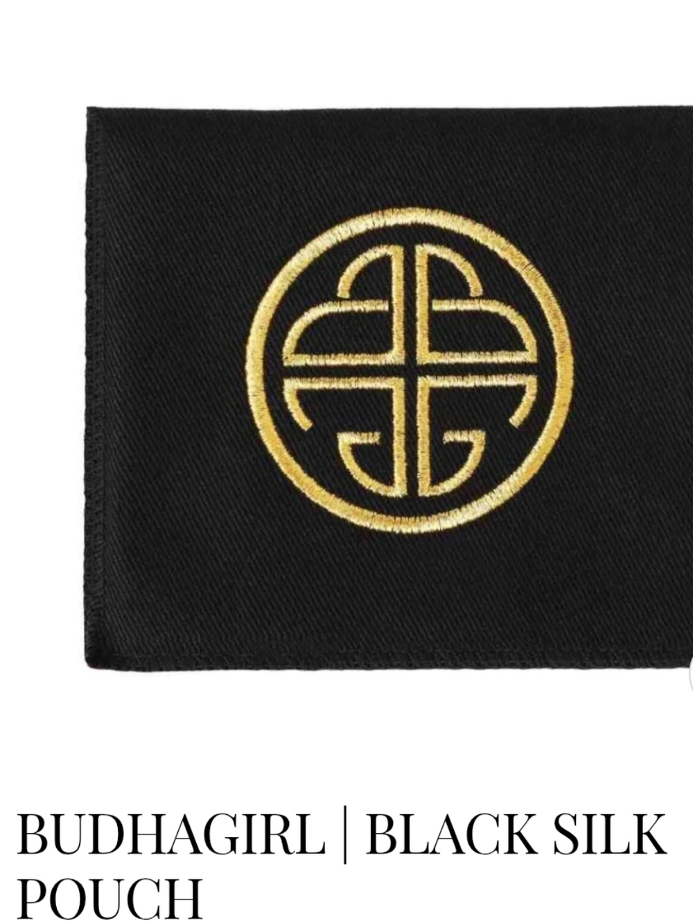Budhagirl Black Silk Pouch